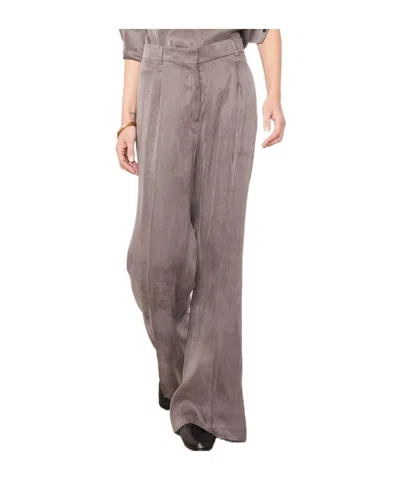 Officine Generale Belt Loop Casual Pants In Brown