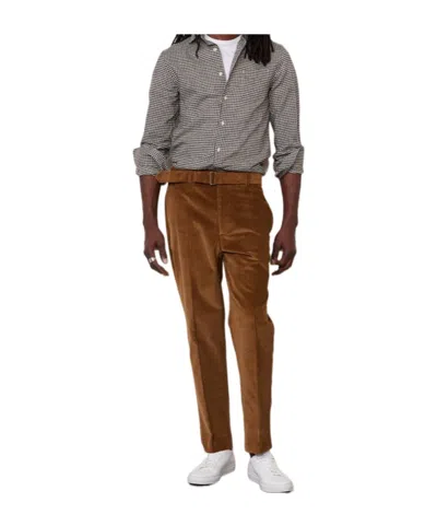 Officine Generale Belt-loop Casual Pants In Brown