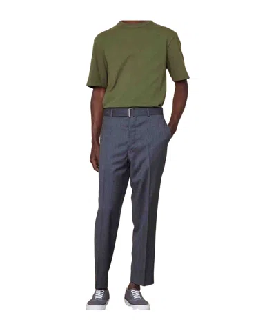Officine Generale Belt-loop Formal Trousers In Black