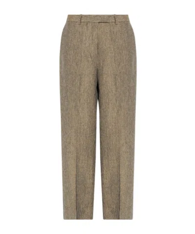 Officine Generale Belt Loop Track Pants In Brown