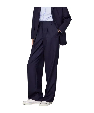 Officine Generale Belt Loops Slacks In Blue