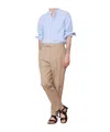 Officine Generale Belt Loops Slacks In Nude