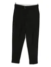 Officine Generale Belted Trousers In Black