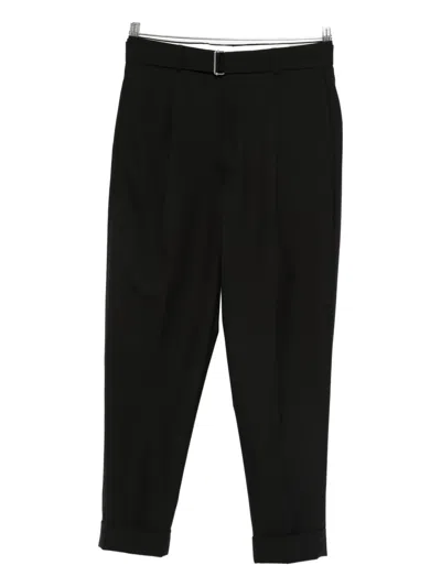 Officine Generale Belted Trousers In Black