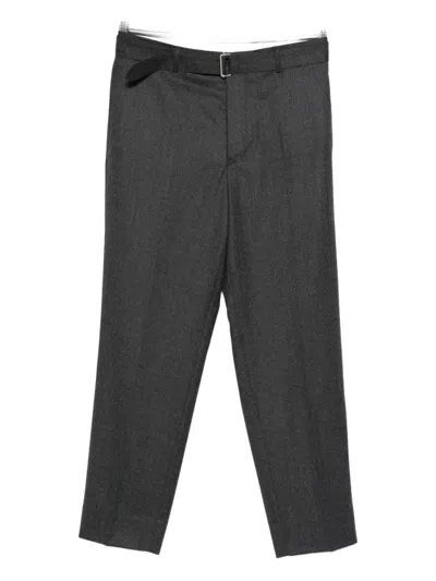 Officine Generale Belted Trousers In Gray