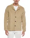 Officine Generale Benjamin Twill Jacket In Brown
