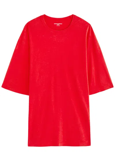 Officine Generale Officine Générale Benny Jersey T-shirt In Red