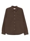 Officine Generale Benoit Shirt In Brown