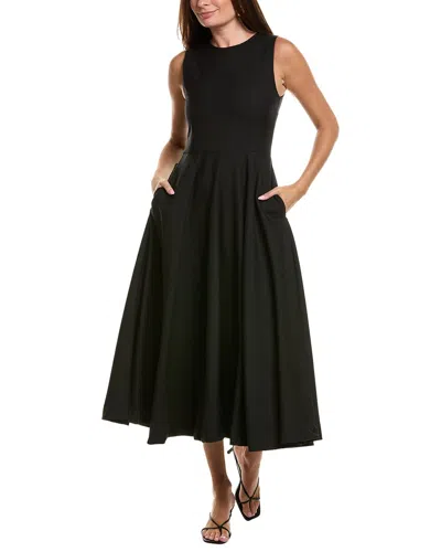 Officine Generale Bertille Wool Midi Dress In Gray