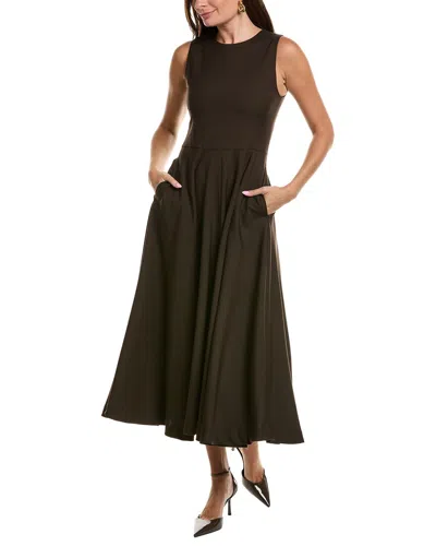 Officine Generale Bertille Wool Midi Dress In Yellow