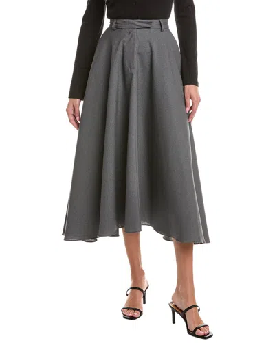 Officine Generale Bertille Wool Skirt In Gray