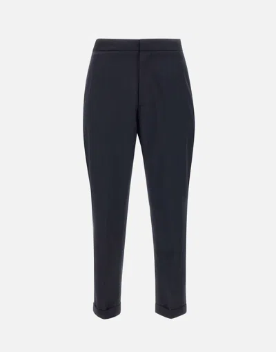 Officine Generale Blue Wool Elasticated Trousers