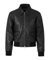 Officine Generale Conan Leather Jacket In Black
