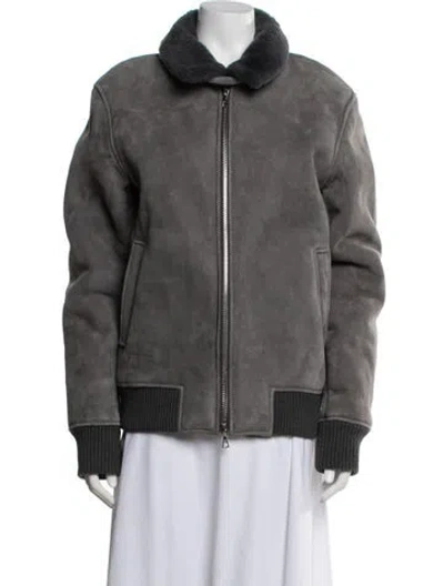 Pre-owned Officine Generale Bomber Jacket W/ Tags In Grey