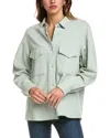 Officine Generale Bonnia Wool-blend Overshirt In Green