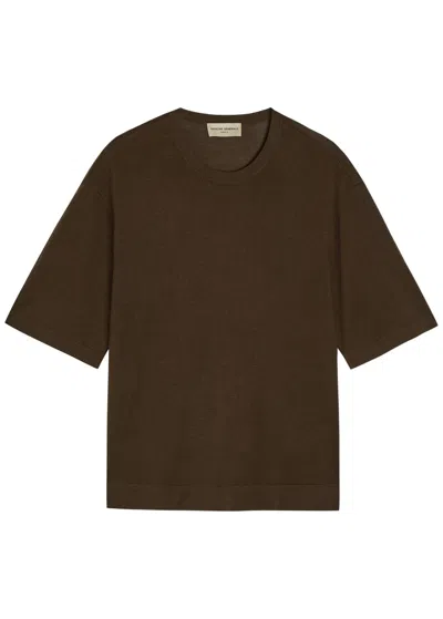 Officine Generale Officine Générale Boris Knit T-shirt In Blue