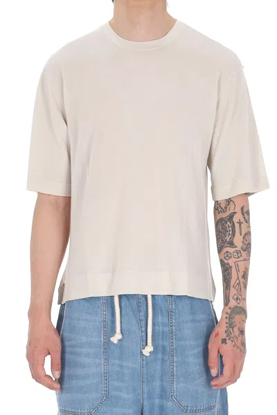 Officine Generale Boris Ultra-soft Lyocell-wool T-shirt In Neutral