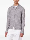 Officine Generale Bryan Speckled Long-sleeve Shirt In Brown