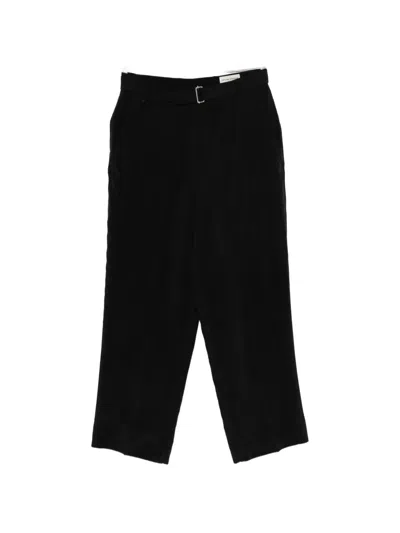 Officine Generale Buckle-fastening Trousers In Black