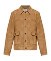 Officine Generale Button-down Casual Jacket In Brown