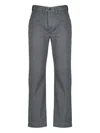 Officine Generale Button-fastening Chino Trousers In Gray