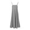 Officine Generale Candy Stripe Maxi Dress With Fitted Top In Gray