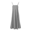 Officine Generale Candy Stripe Maxi Dress With Fitted Top In Gray