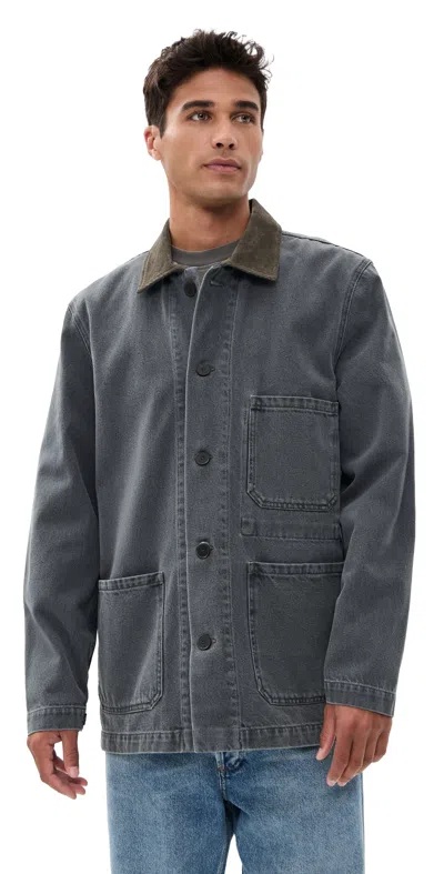 Officine Generale Long-sleeved Casual Jacket In Gray