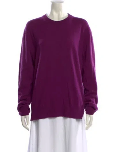 Pre-owned Officine Generale Cashmere Crew Neck Sweater In Purple