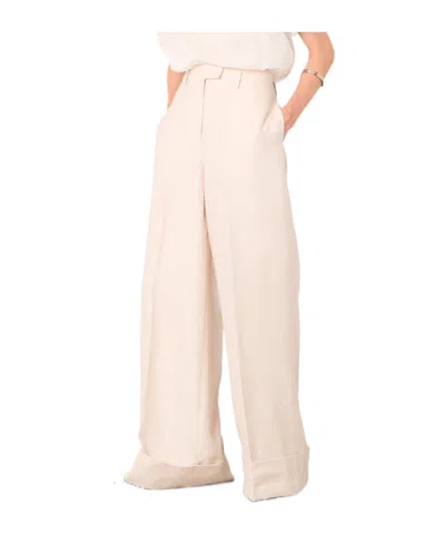 Officine Generale Casual Pants With Belt Loops In Neutral