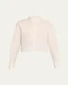 Officine Generale Cataleya Pinstripe Top In Whitenavyink