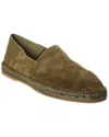Officine Generale Cecil Suede Espadrille In Green