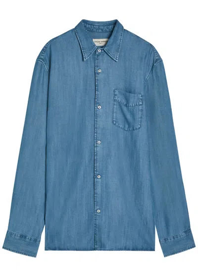 Officine Generale Officine Générale Chambray Shirt In Blue