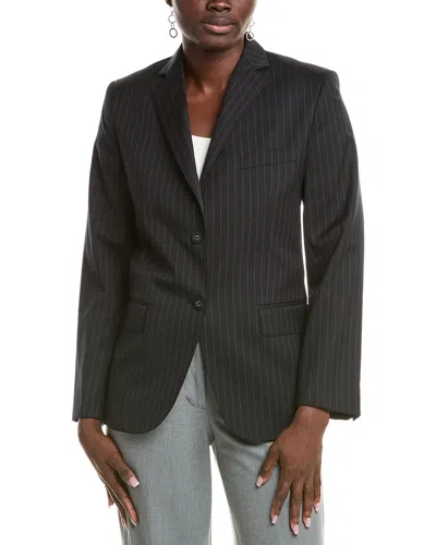 Officine Generale Charlene Pinstripe Wool Blazer In Black