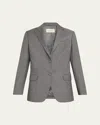 Officine Generale Charlene Single-breasted Jacket In Gray