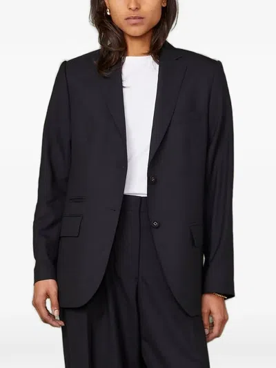 Officine Generale Charlene Single-breasted Wool Jacket In Black