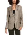 Officine Generale Charlene Wool Blazer In Brown