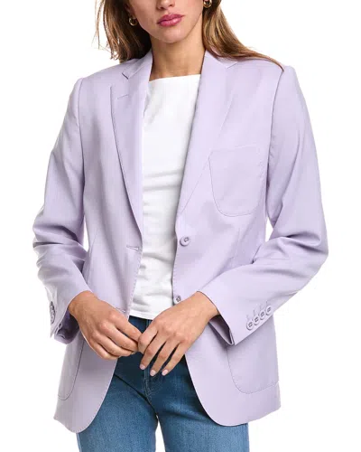 Officine Generale Charlene Wool Blazer In Purple