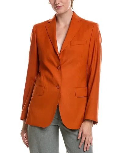 Officine Generale Charlene Wool Jacket In Orange