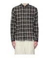 Officine Generale Check Pattern Shirt In Black