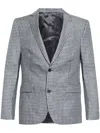 Officine Generale Checked Blazer In Grey