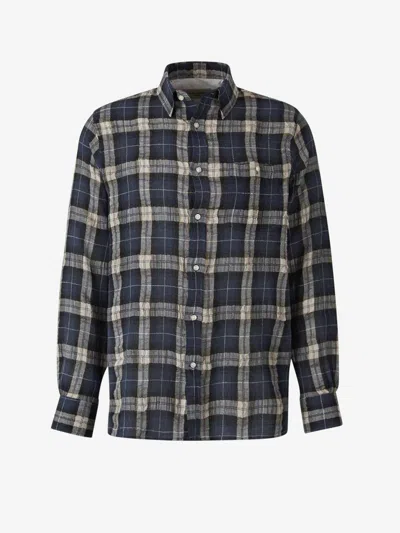 Officine Generale Officine Générale Checkered Textured Shirt In Checkered Motif