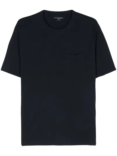 Officine Generale T-shirt Mit Brusttasche In Blau