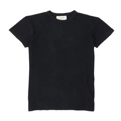 Officine Generale Classic Fit Crew Neck Tee In Fabric