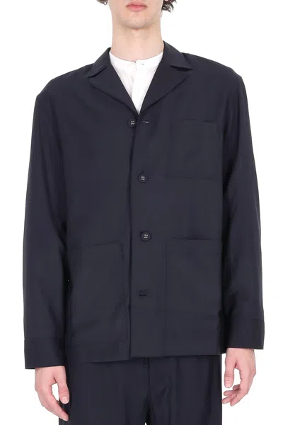 Officine Generale Classic Modern Jacket For Men In Blue