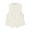 Officine Generale Classic Waistcoat With Fabric-covered Buttons In White