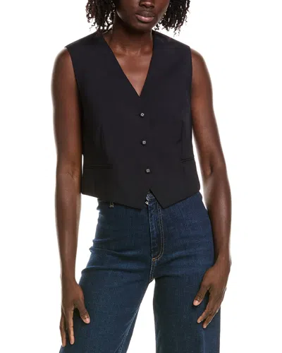 Officine Generale Cleore Wool Vest In Navy