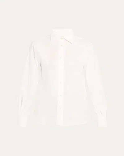 Officine Generale Colombe Cotton Poplin Shirt In White