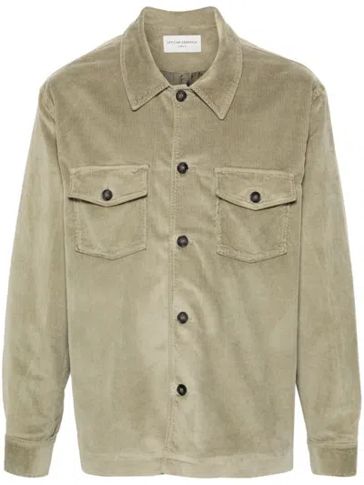 Officine Generale Corduroy Jacket In Green