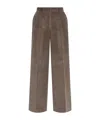 Officine Generale Corduroy Wide-leg Trousers In Brown